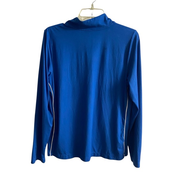 J Jill Fit supreme stretch 1/4 zip up blue Athleisure sport Medium - Picture 2 of 5